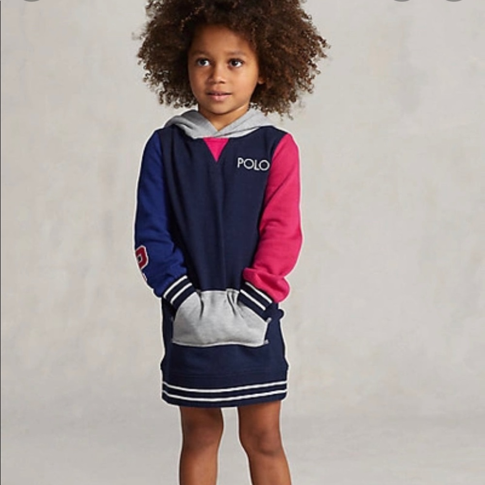 Polo Ralph Lauren Color Blocked Fleece hoodie dress